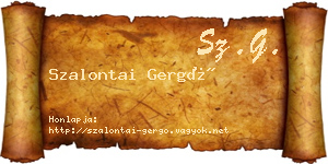 Szalontai Gergő névjegykártya