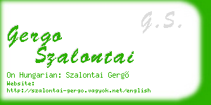 gergo szalontai business card
